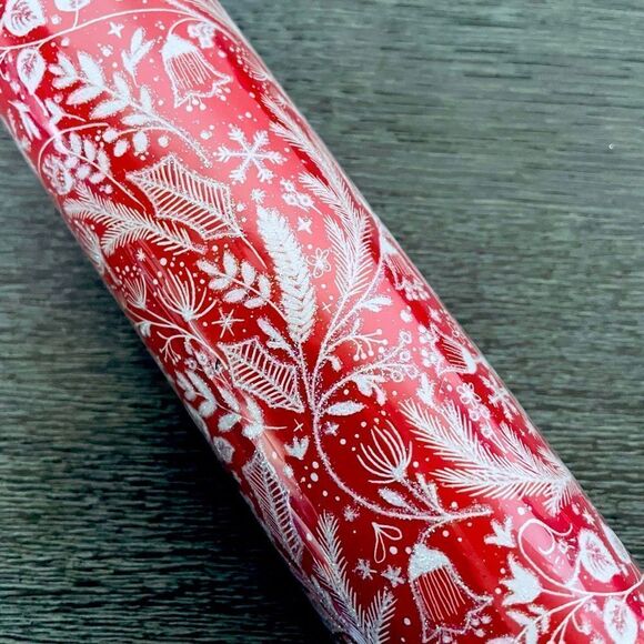 Botanical Woodlands Red White Glitter Premium Gift Wrap Wrapping Paper - Picture 1 of 3